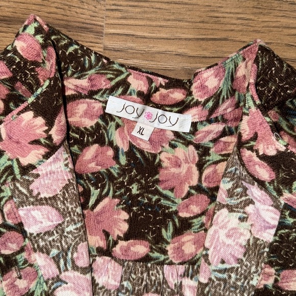 NWT!  JOY*JOY Floral Pink and Green Dress - Picture 4 of 9